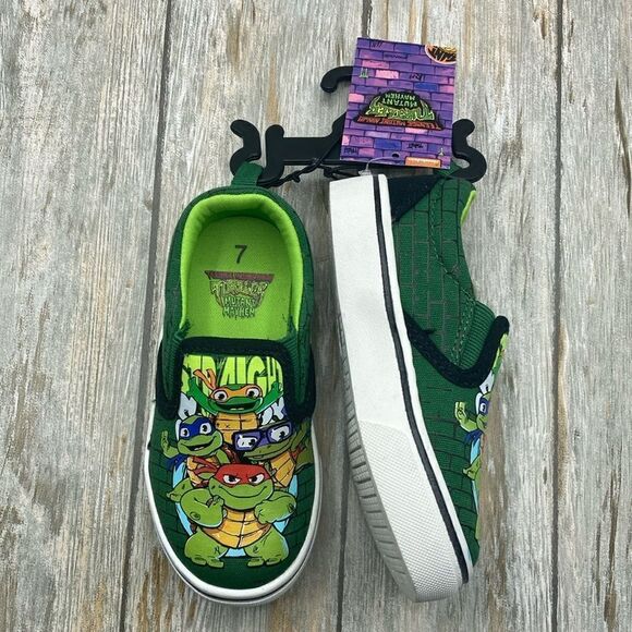 Baby Toddler Boys Slip-On Teenage Mutant Ninja Turtle Shoes Sneakers Size 7 - Picture 8 of 8